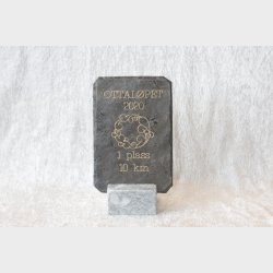 Premieplakett p� kleberstett