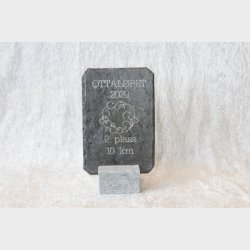 Skifer, Premieplakett 230 x 150 p� kleberstett