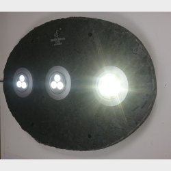 Skifer Taklampe med LED downligt 490 x340