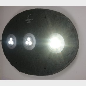 Skifer Taklampe med LED downligt 490 x340