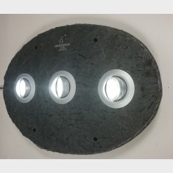 Skifer Taklampe med LED downligt 490 x340