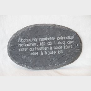 Skiferskilt, Alkohol m inneholde