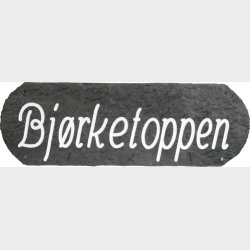 Skiferskilt Rek buet 600 x 200 
