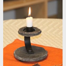 Skifer lysestake bordmodel kronelys