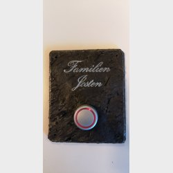 Skiferskilt med ringeknapp tr�dl�s