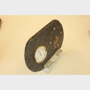 Skifer Hydrometer og klokke p kleberstett