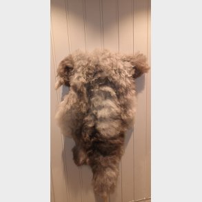 Saueskinn 110 -120 cm, grmelert natur, s5.0