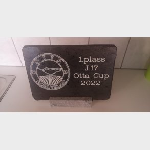 Skifer premieplakett p kleberstett 