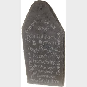 Dialekttavle, Selver