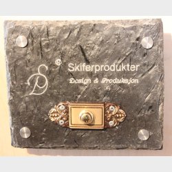 Skilt med ringeknapp